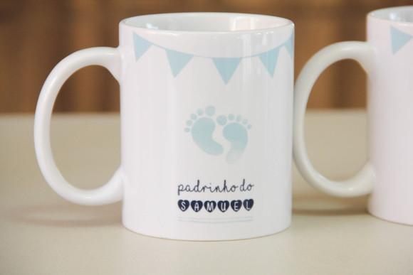Canecas convite padrinhos de batismo