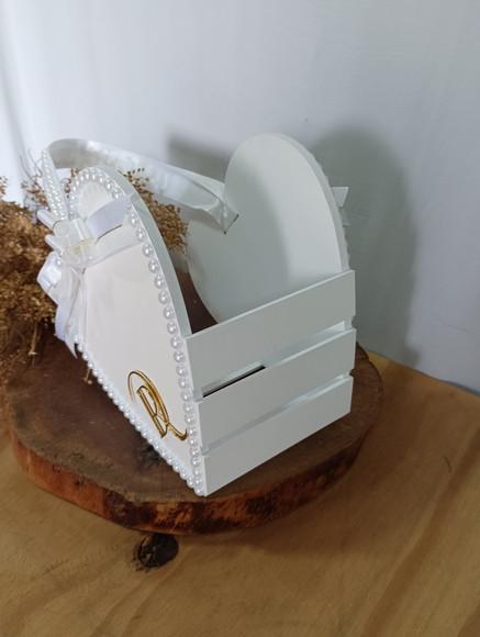 Kit Porta Alianças e Cesta para Florista