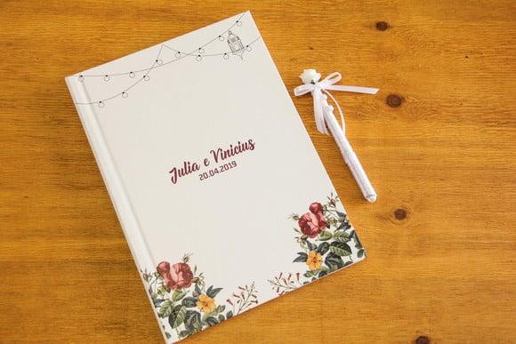 Livro de mensagens para casamento