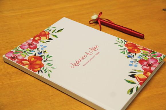 Livro de mensagens para casamento