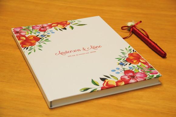 Livro de mensagens para casamento