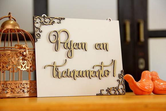Placa de Daminha - Casamento Clássico