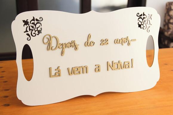 Placa de Daminha - Casamento Clássico
