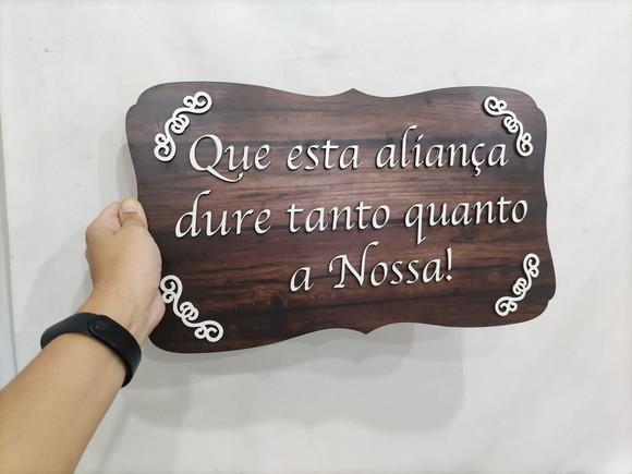 Placa de Daminha - Casamento Rústico