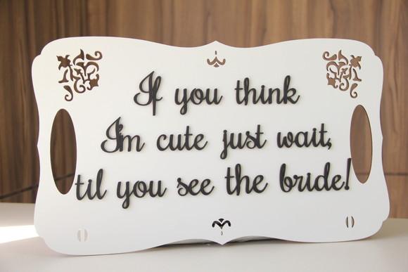 Placa de Daminha - Casamento Clássico
