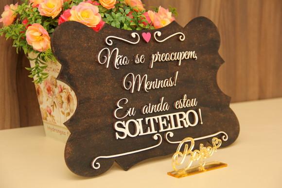 Placa de Daminha - Casamento Rústico
