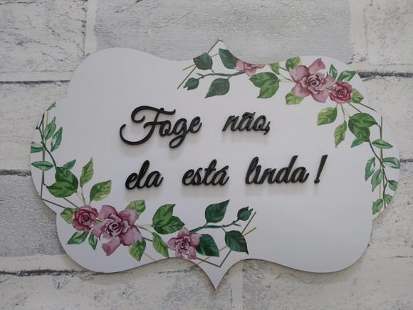 Placa de Daminha - Casamento Rústico