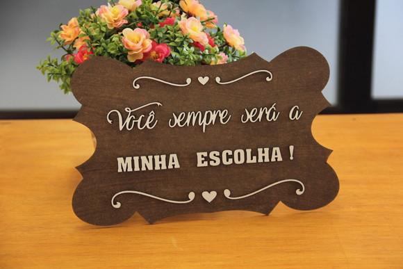 Placa de Daminha - Casamento Rústico