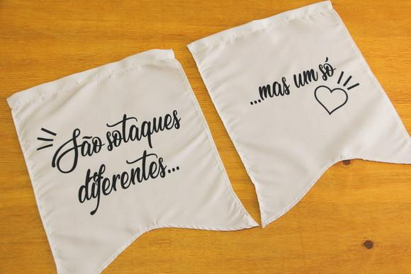 Placas para Cadeira dos Noivos em Tecido
