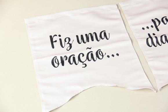 Placas para Cadeira dos Noivos em Tecido