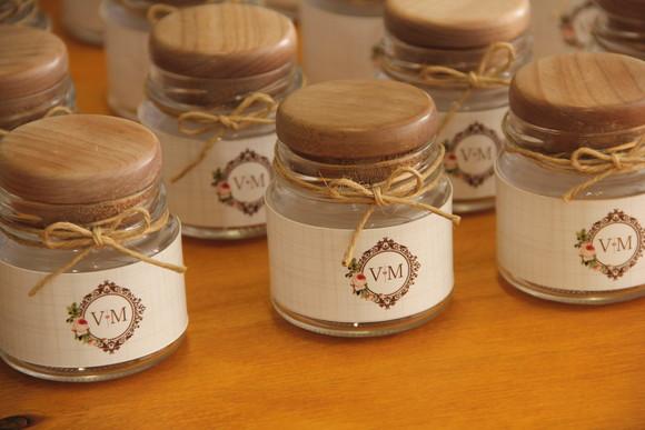 Pote de vidro para lembrancinha