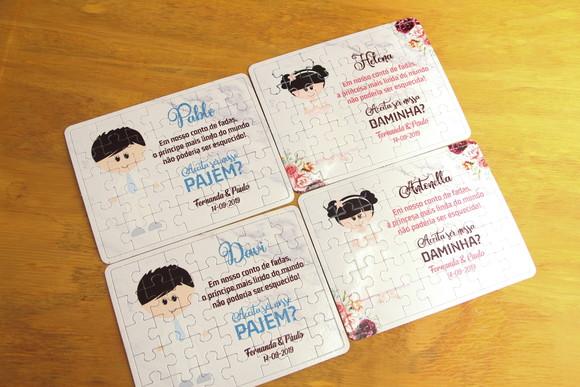 Quebra-cabeça Convite Daminha - Pajem