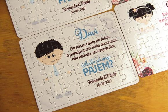 Quebra-cabeça Convite Daminha - Pajem