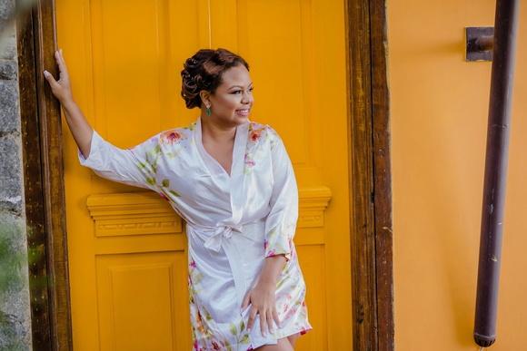 Robe floral estampado