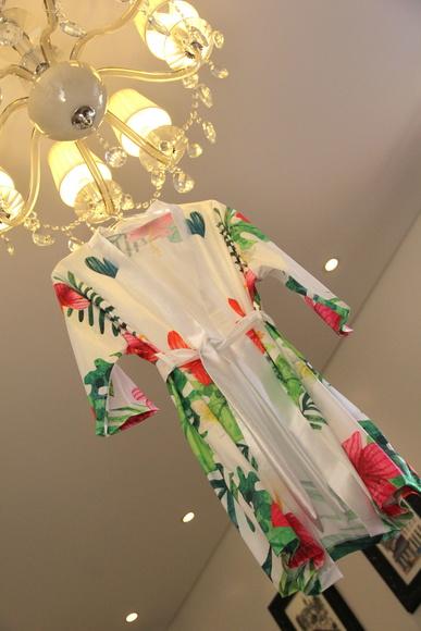 Robe floral estampado