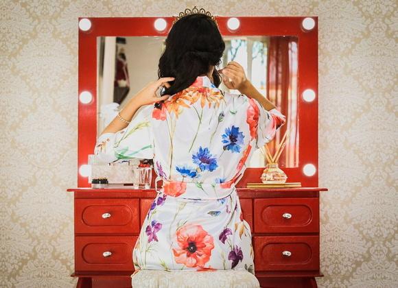 Robe floral estampado Aquarela
