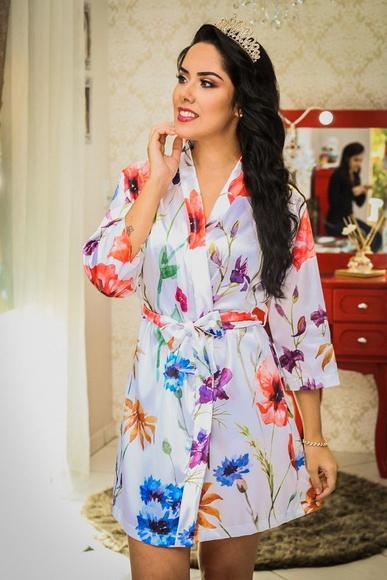 Robe floral estampado Aquarela
