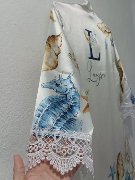 Robe Floral Estampado com Renda