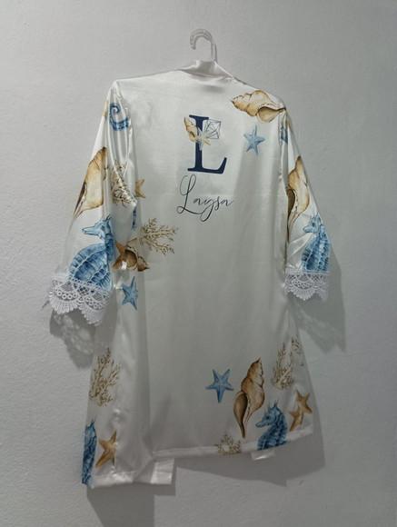 Robe Floral Estampado com Renda