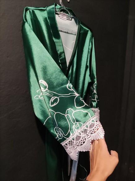 Robe Floral Estampado com Renda