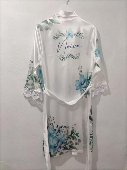 Robe Floral Estampado com Renda