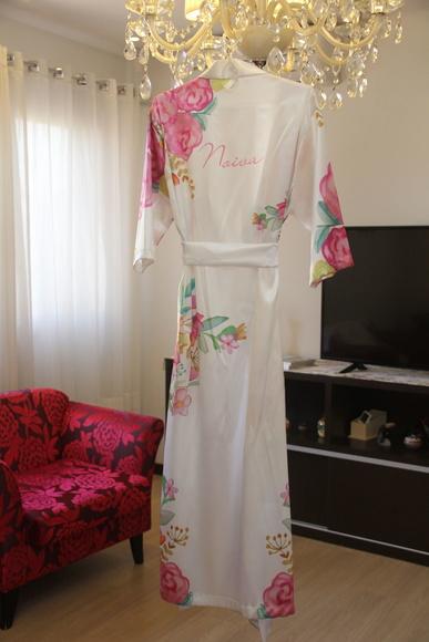Robe Floral Estampado Longo
