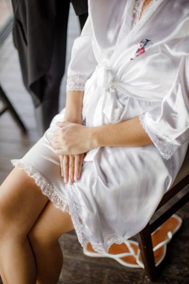 Robe Liso com Renda
