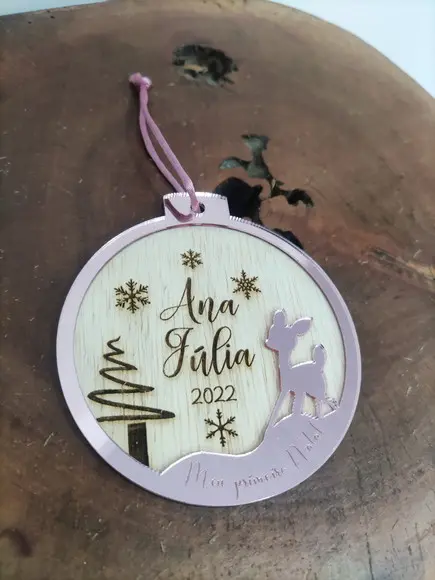 Bolas de Natal em Acrílico Personalizadas