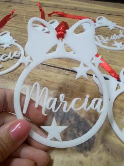 Bolas de Natal em Acrílico Personalizadas