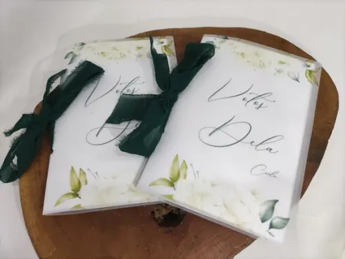 Caderno de Votos Capa em Papel Vegetal