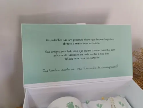 Caixa Convite Padrinho de Batismo
