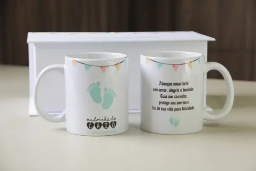 Caixa convite padrinhos de batismo