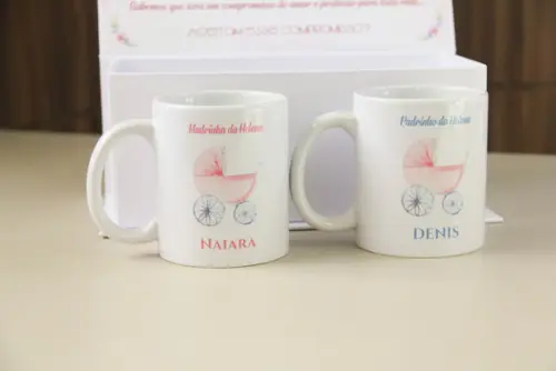 Caixa convite padrinhos de batismo