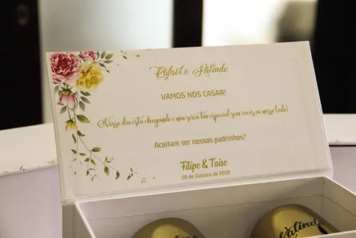 Caixa Convite Padrinhos de Batismo