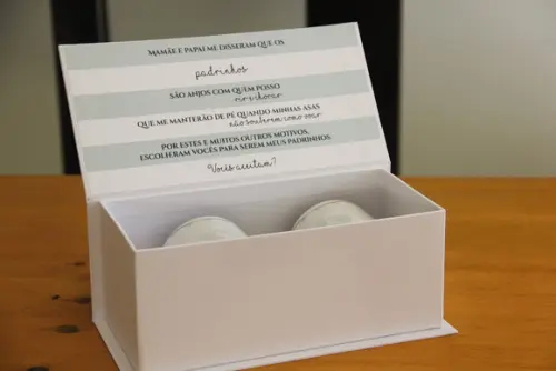 Caixa Convite Padrinhos de Batismo