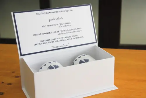 Caixa Convite Padrinhos de Batismo