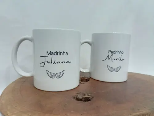 Caixa Padrinho de Batismo Asa Anjinho