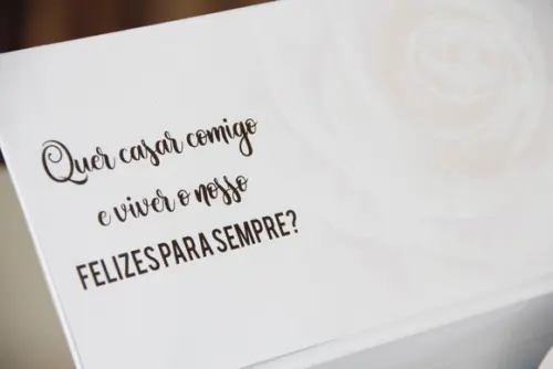 Caixa pedido de casamento