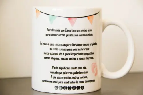 Caneca convite madrinha