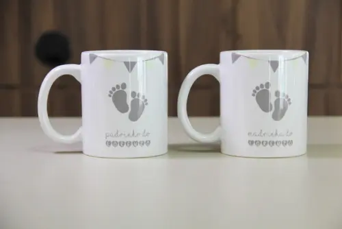 Caneca convite padrinho de batismo