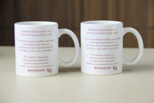 Caneca convite madrinha de batismo