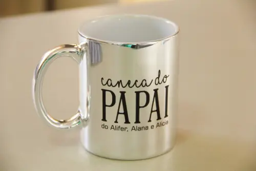 Caneca metalizada dia dos pais