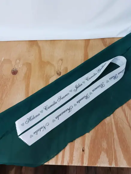Fita Nomes para a Barra do Vestido de Noiva