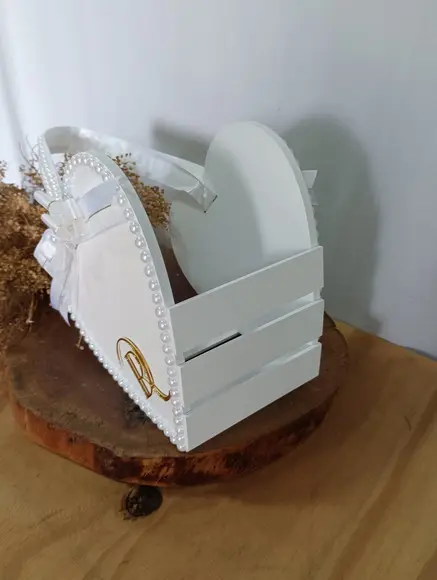 Kit Porta Alianças e Cesta para Florista