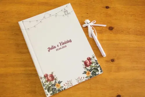 Livro de mensagens para casamento