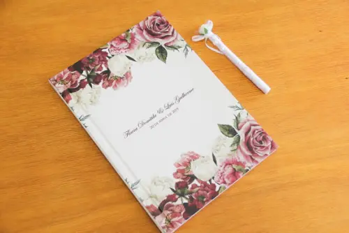 Livro de mensagens para casamento