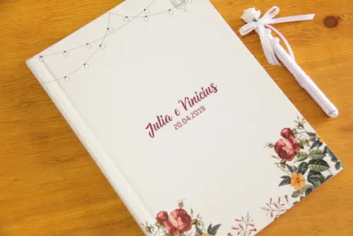 Livro de mensagens para casamento