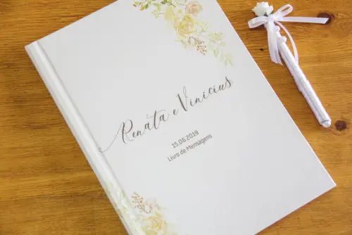 Livro de mensagens para casamento