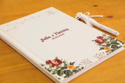 Livro de mensagens para casamento