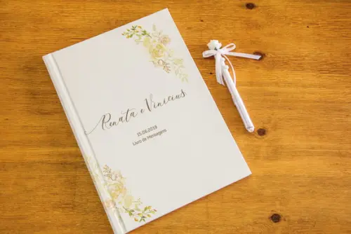 Livro de mensagens para casamento